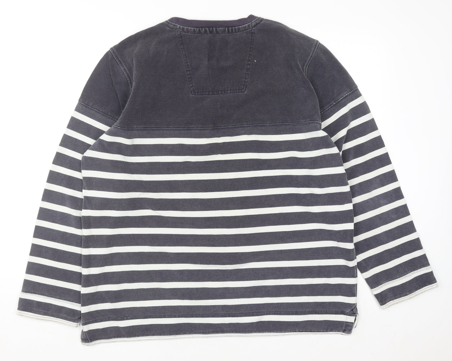 Crew Clothing Company Men's Blue Striped Pullover Sweatshirt XL