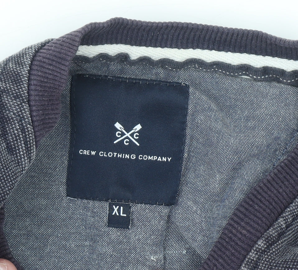 Crew Clothing Company Men's Blue Striped Pullover Sweatshirt XL