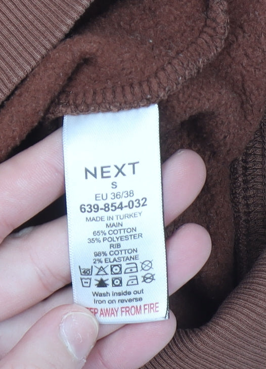 NEXT Women’s Brown 'Amour' Graphic Cotton Sweatshirt Size S