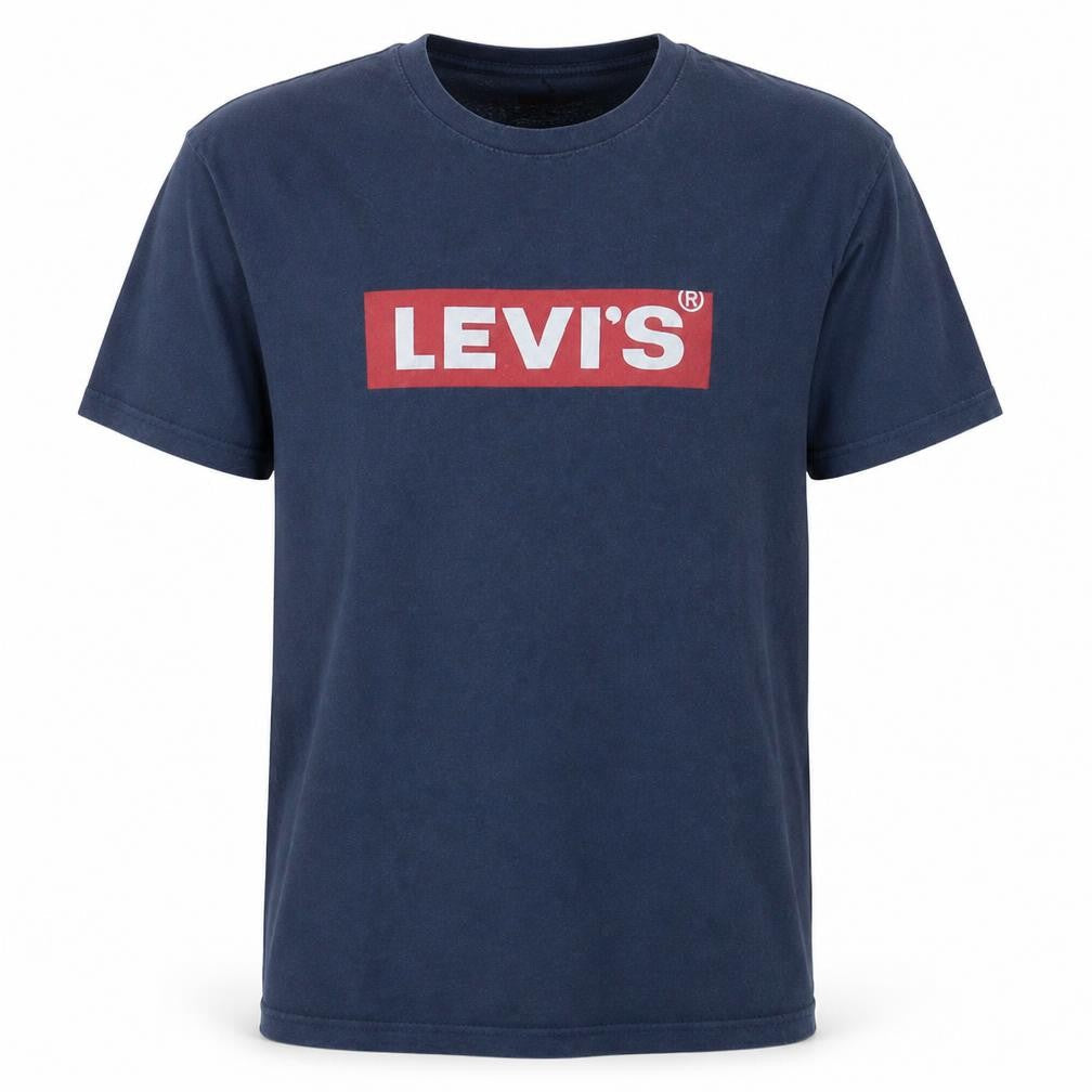 Levi's Men's Blue Relaxed Fit Logo Cotton T-Shirt Size S