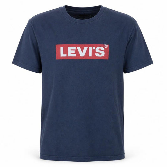 Levi's Men's Blue Relaxed Fit Logo Cotton T-Shirt Size S