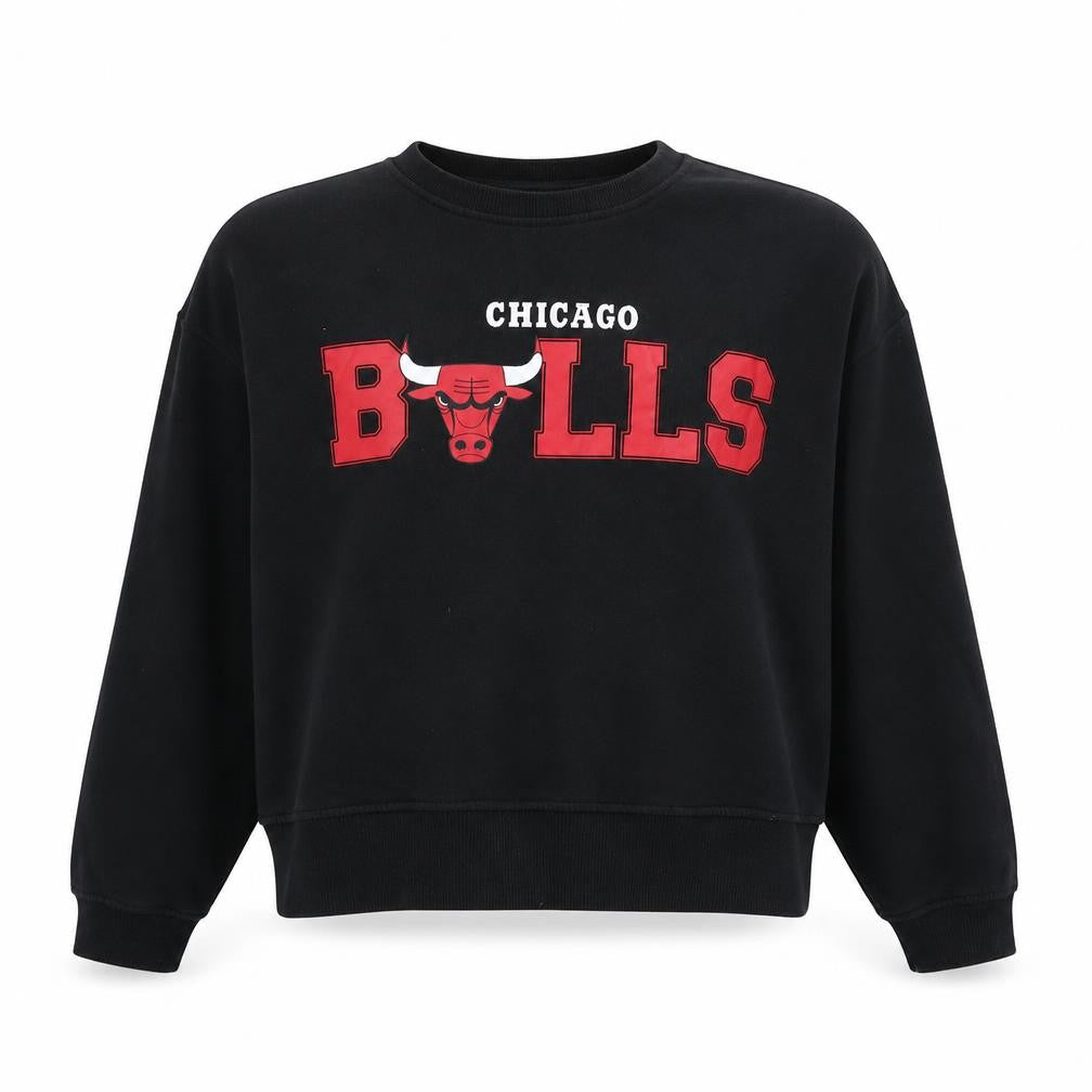 NBA Chicago Bulls Black Sweatshirt Women's XL 18/20 Crew Neck Pullover