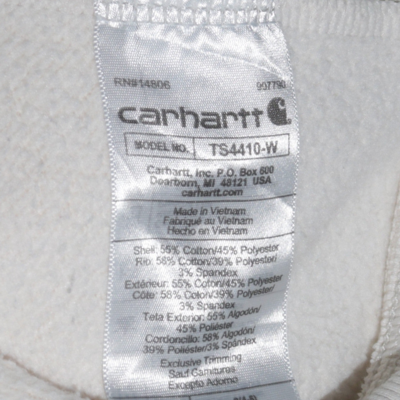 Carhartt Women's Ivory Relaxed Fit Logo Sweatshirt Size S