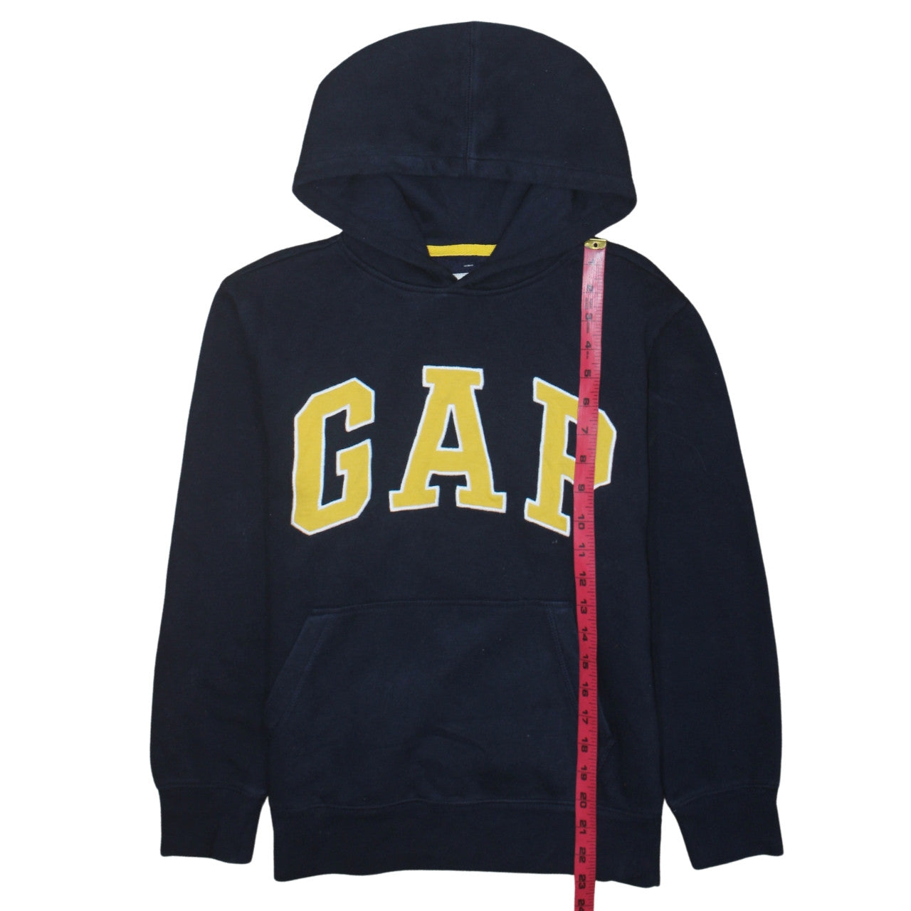 GAP Kids Boys Navy Blue XL Pullover Hoodie Cotton Blend Logo Design