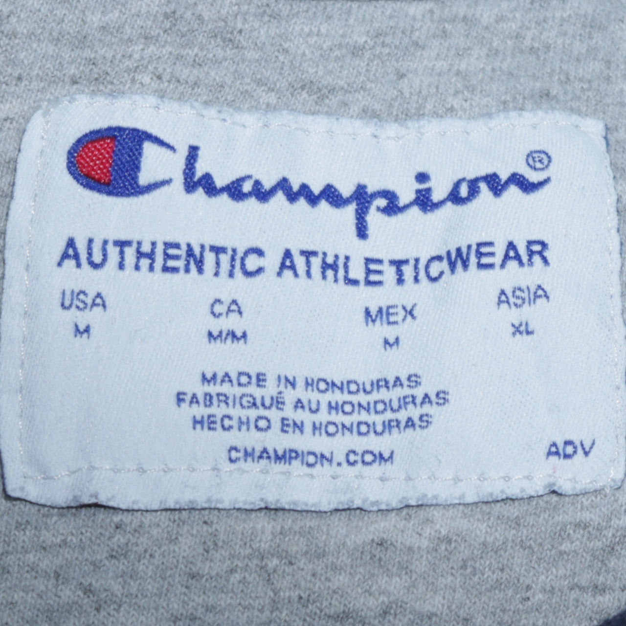 Champion Men's Blue Pullover Hoodie M Logo Fleece Athletic Sweatshirt