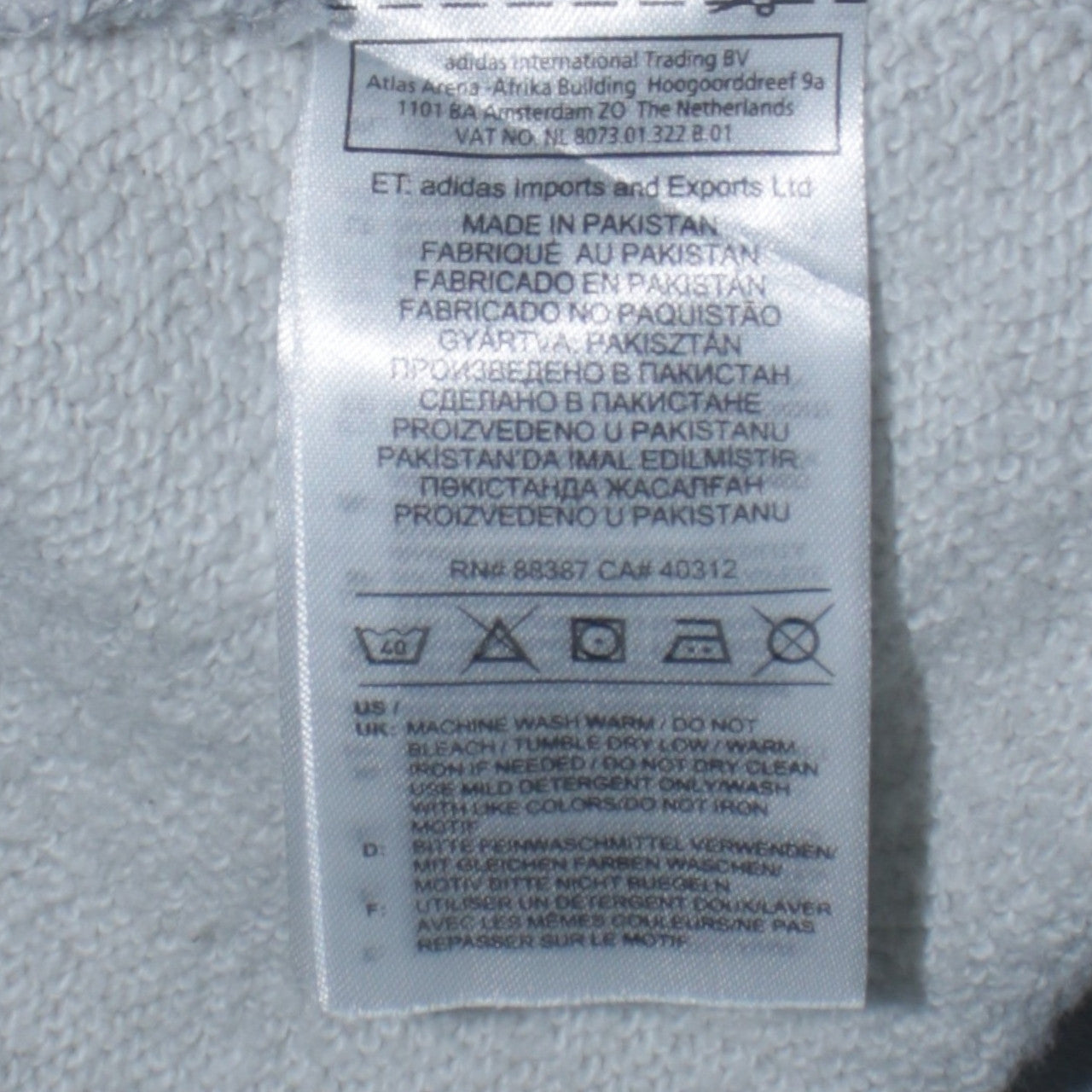 adidas Mens Grey Crew Neck Sweatshirt L Sports Pullover