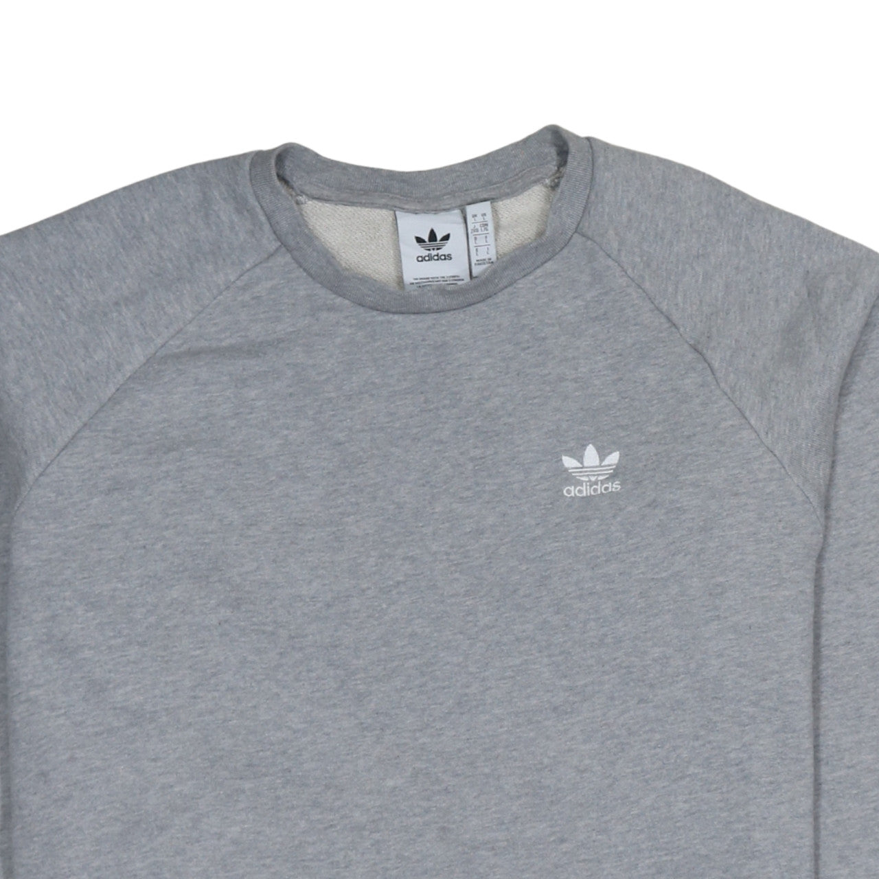 adidas Mens Grey Crew Neck Sweatshirt L Sports Pullover