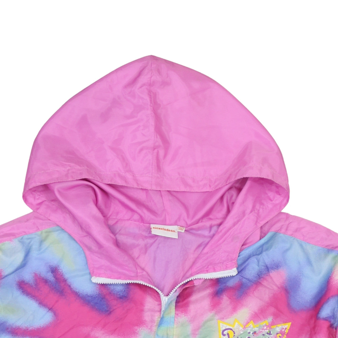 Nickelodeon Womens Multicoloured Pullover Hoodie Rugrats 3X Tie Dye Hooded Sweatshirt