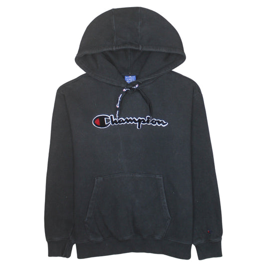 Champion Men's Black XS Pullover Hoodie with Logo Embroidery