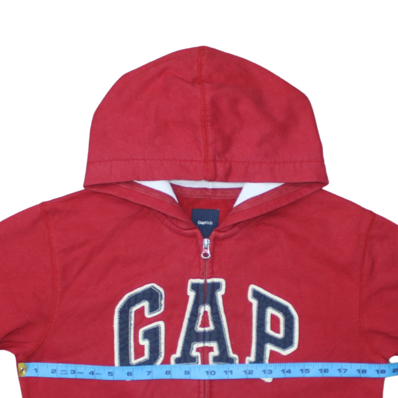 GAP Kids Teens Red Full Zip Logo Hoodie Size 14 Plus Cotton Blend