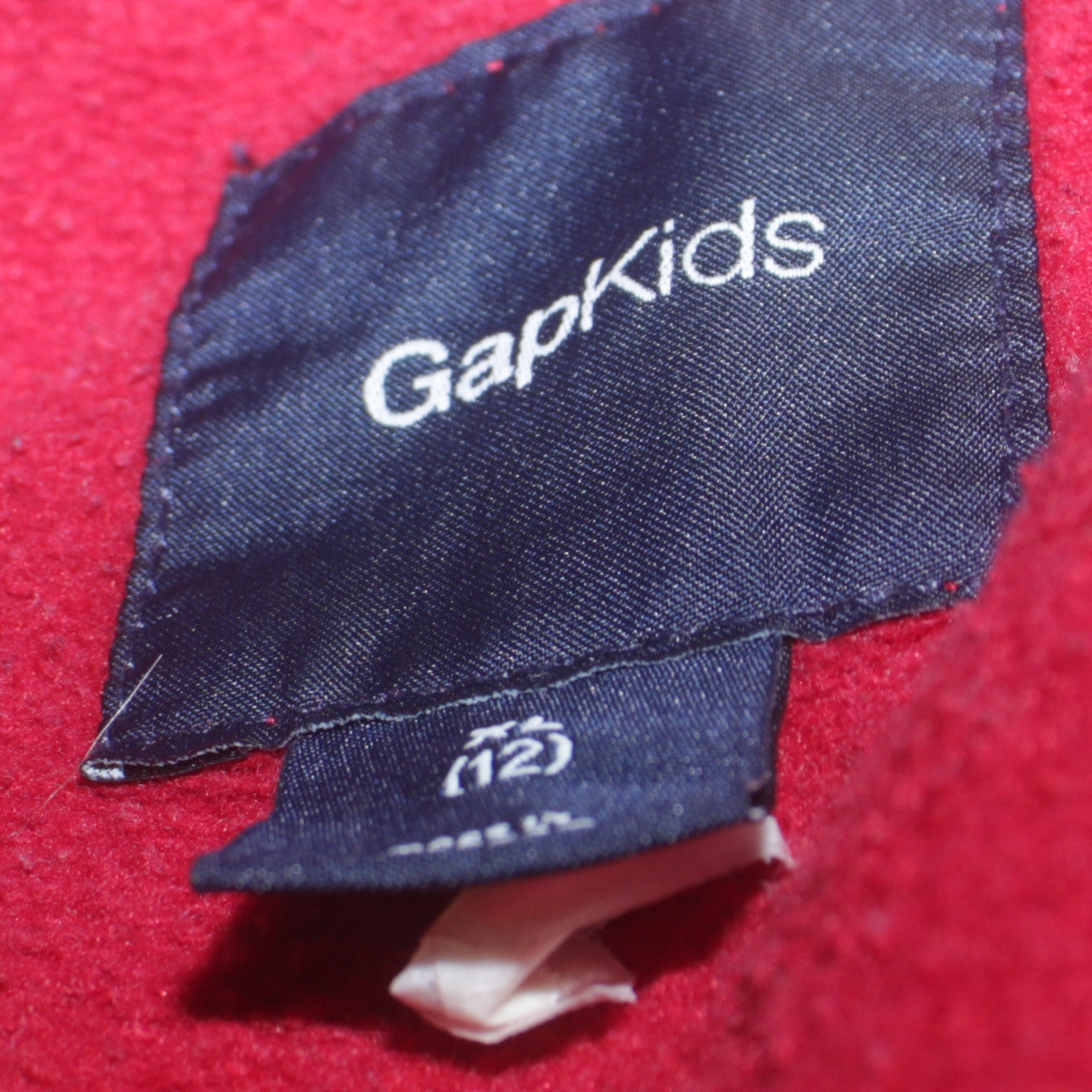 GAP Kids Teens Red Full Zip Logo Hoodie Size 14 Plus Cotton Blend
