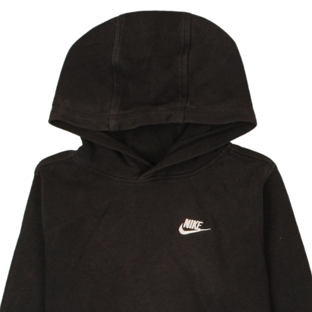 Nike Boys Black Pullover Hoodie XL 158-170cm Cotton Fleece Sweatshirt