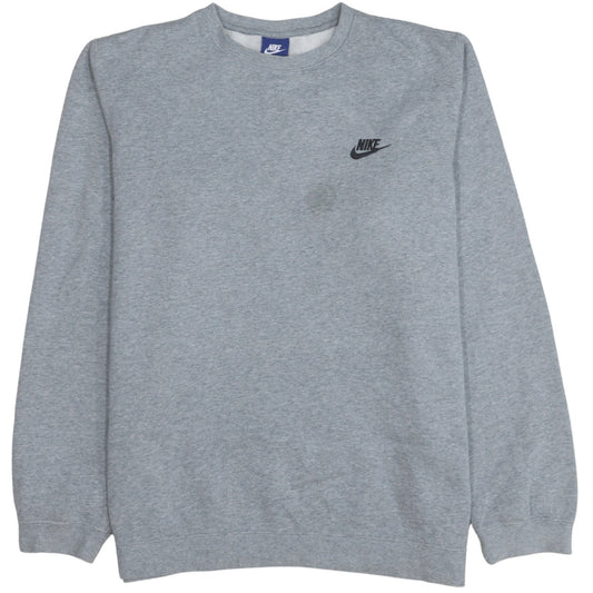 Nike Men's Grey Crew Neck Pullover Sweatshirt L Regular Fit