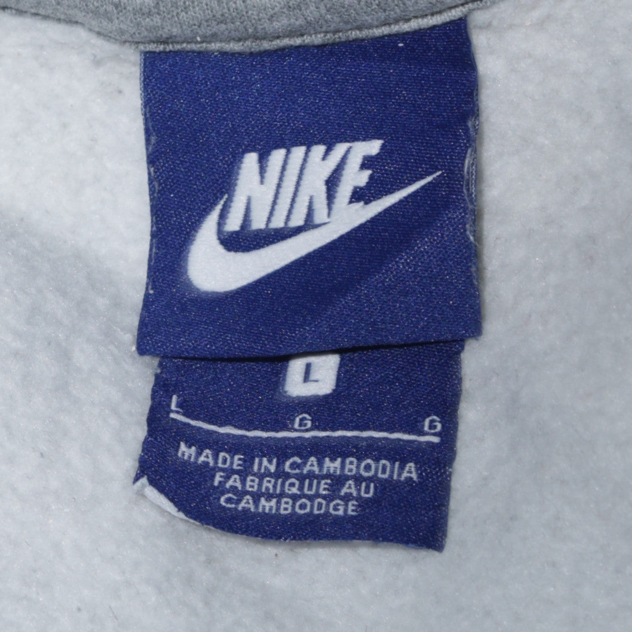 Nike Men's Grey Crew Neck Pullover Sweatshirt L Regular Fit