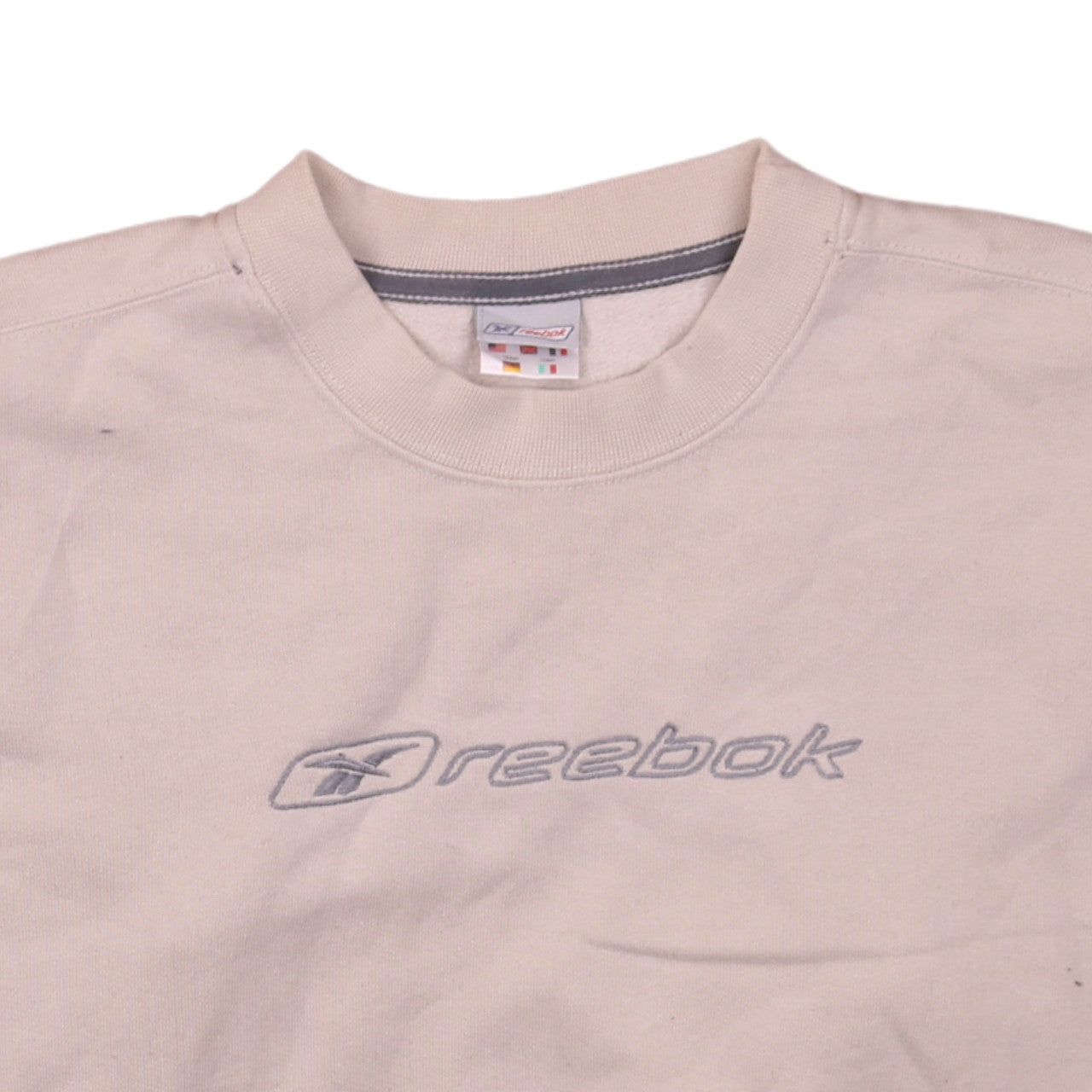 Reebok Boys Beige Sweatshirt Size 164cm Crew Neck Pullover