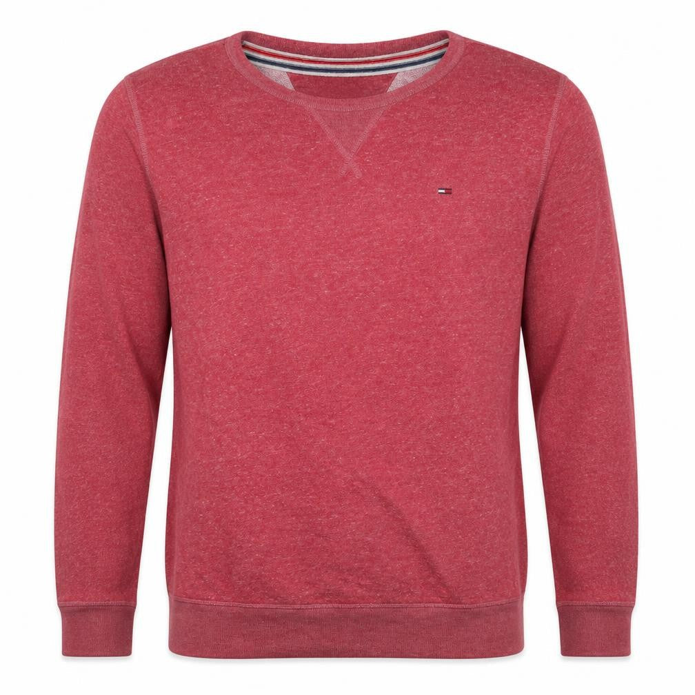 Hilfiger Denim Men's Red Crew Neck Pullover Sweatshirt L