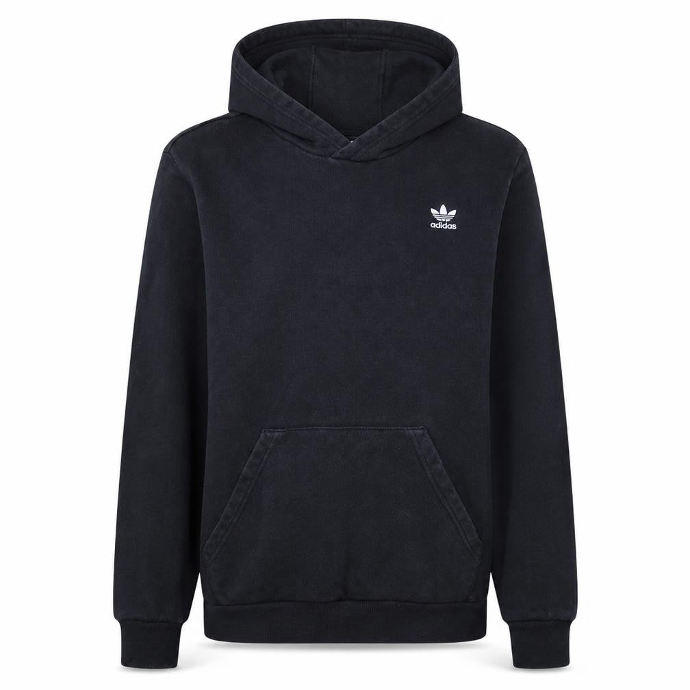 Adidas Boys Black Pullover Hoodie Size 14-15 Years Cotton Blend