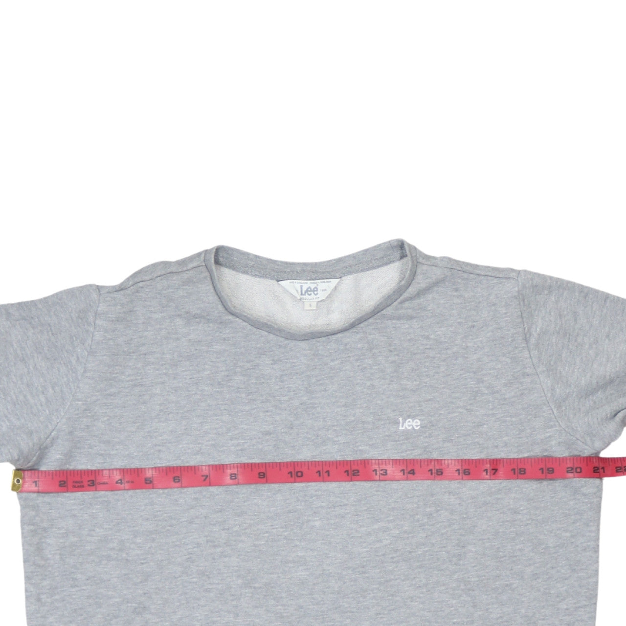 Lee Men Grey Small Regular Fit Crew Neck Pullover Sweatshirt