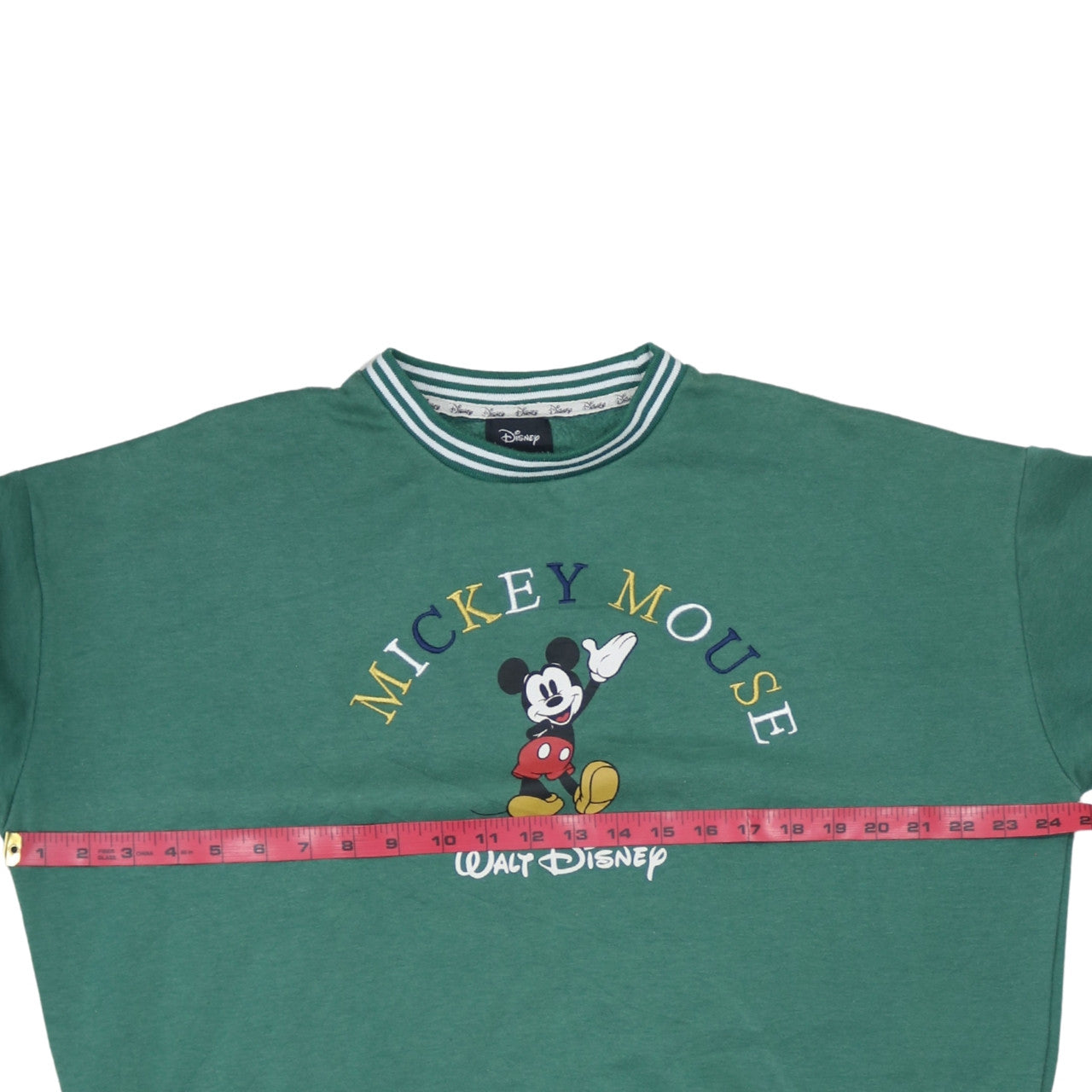 Disney Unisex Green Mickey Mouse Crew Neck Sweatshirt Size S