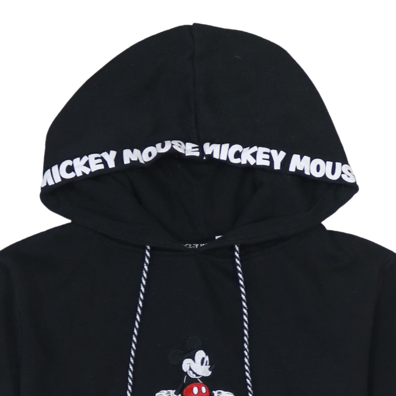 Disney Women Black Mickey Mouse Pullover Hoodie Size L 14/16