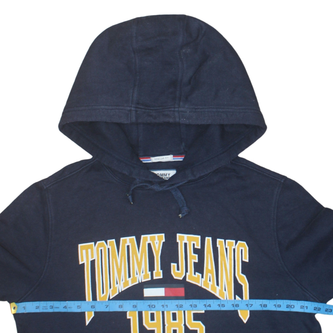 Tommy Jeans Men's Blue XL Pullover Hoodie 1985 Logo Regular Fit