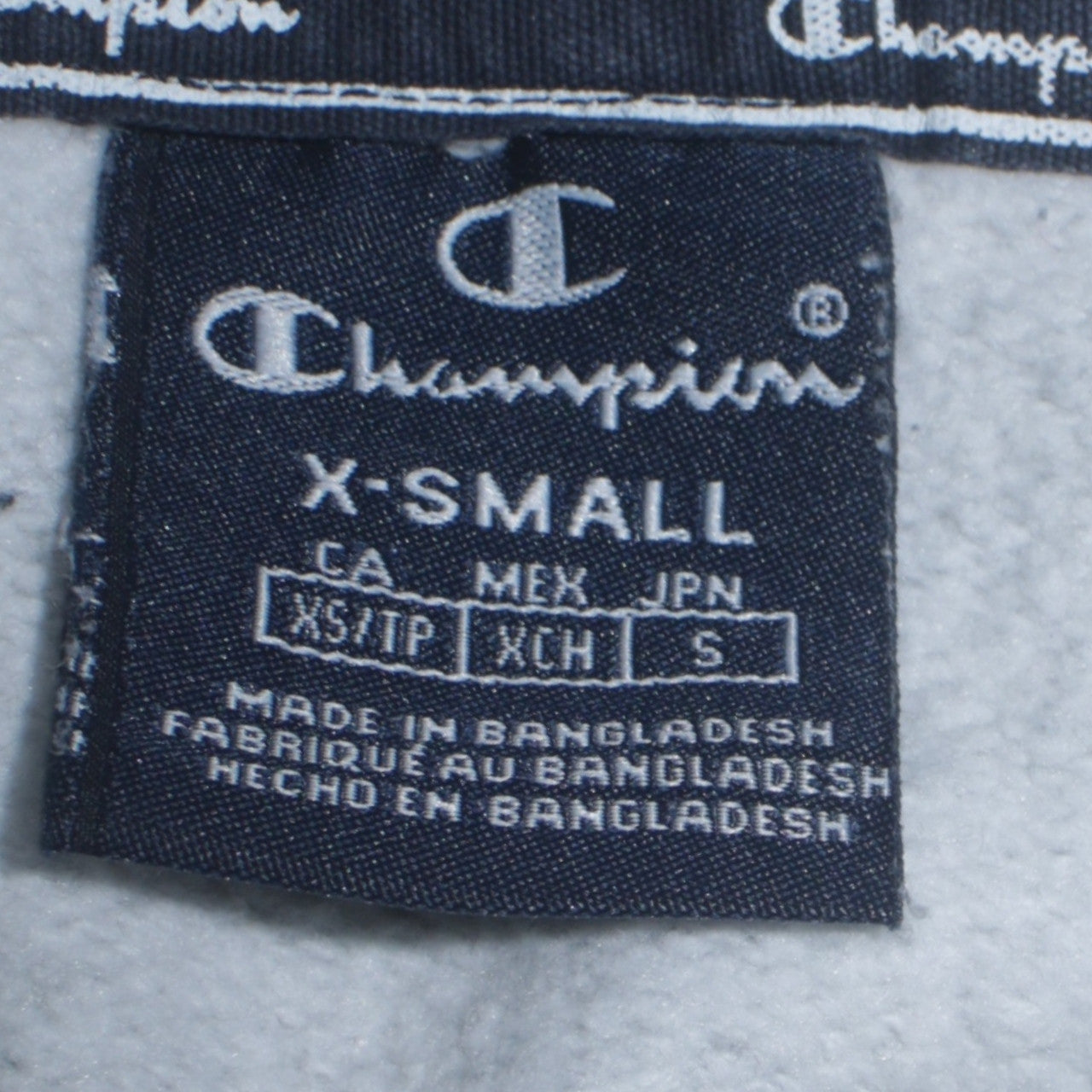 Champion Men's Grey XS Pullover Hoodie Fleece Logo Sweatshirt