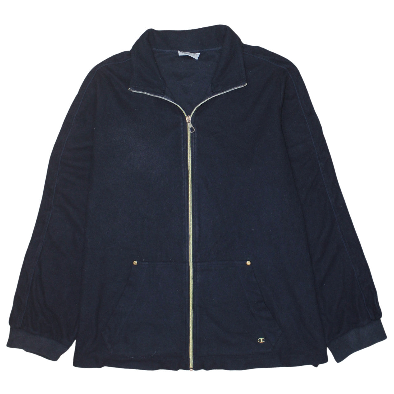 Champion Women's Blue Fleece Full Zip Basic Jacket XL