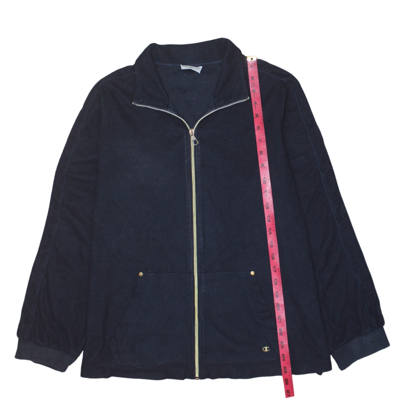 Champion Women's Blue Fleece Full Zip Basic Jacket XL
