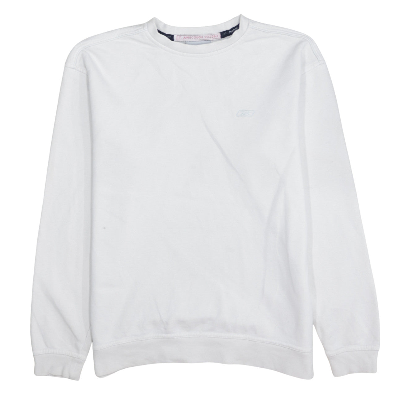 Reebok Men's White Crew Neck Pullover Sweatshirt Size L