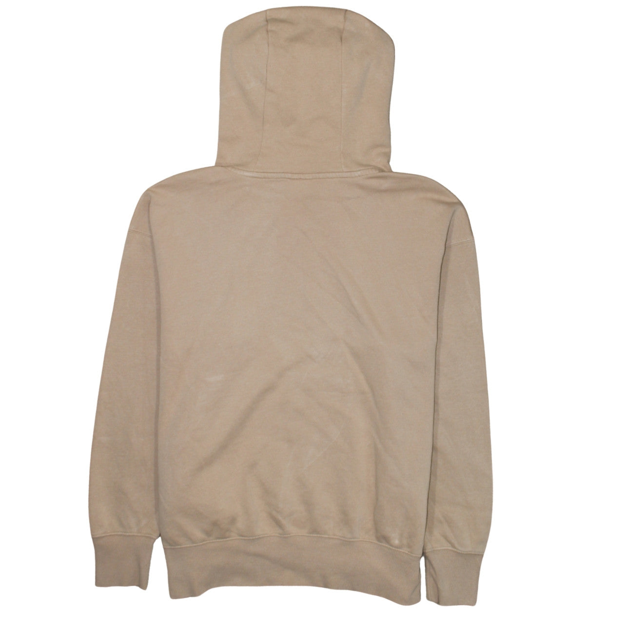 Nike Men's Beige Small Pullover Hoodie Fleece Logo Sweatshirt
