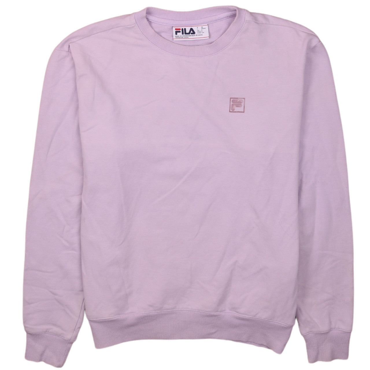 Fila Women's Pink Crew Neck Pullover Sweatshirt Size S