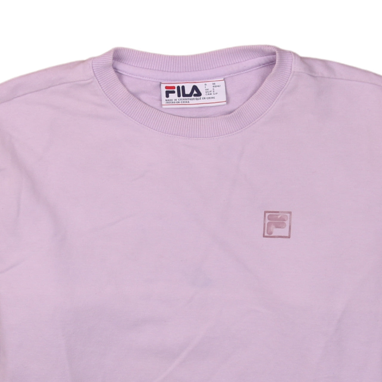 Fila Women's Pink Crew Neck Pullover Sweatshirt Size S