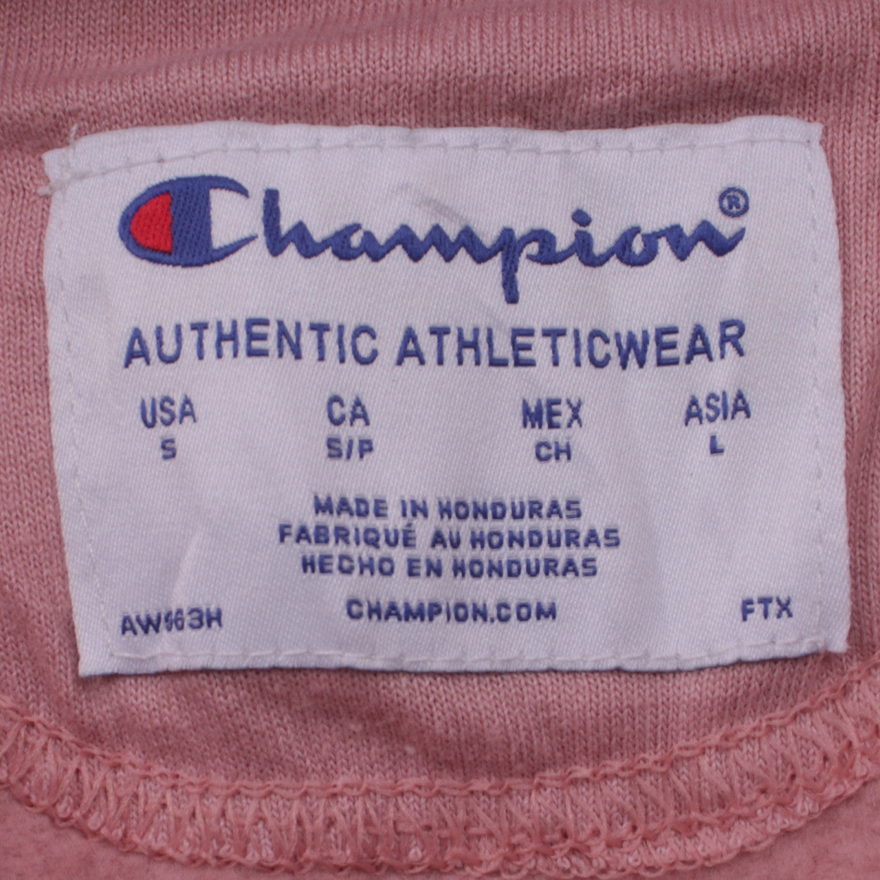 Champion Womens Pink Pullover Hoodie Small Logo Embroidered Sweatshirt