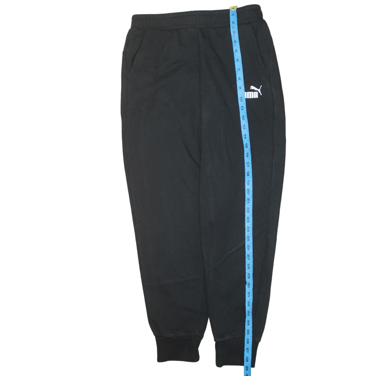 Puma Men's Black Jogger Sweatpants Size M Tapered Fit Activewear