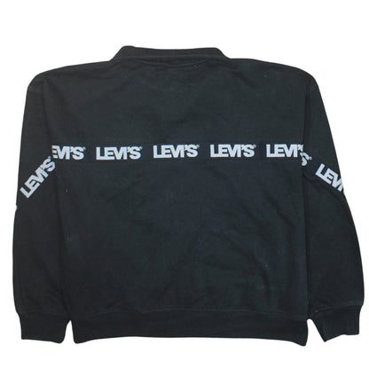 Levi's Men's Black Full Zip Logo Sweatshirt Size S