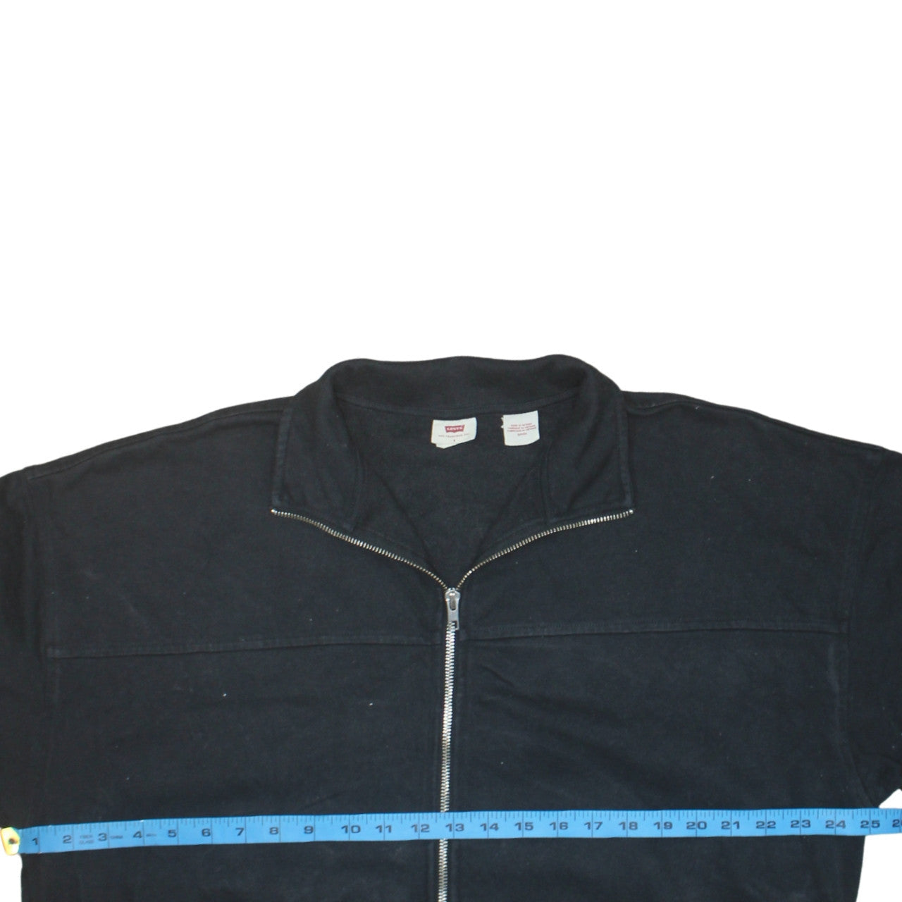 Levi's Men's Black Full Zip Logo Sweatshirt Size S