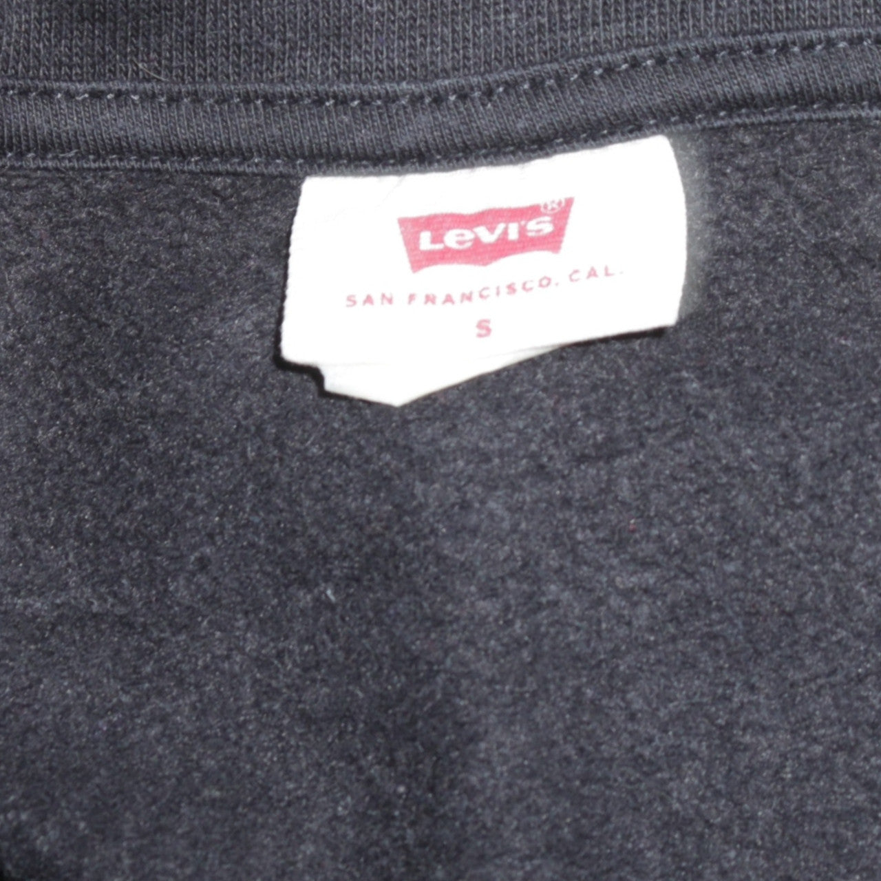 Levi's Men's Black Full Zip Logo Sweatshirt Size S
