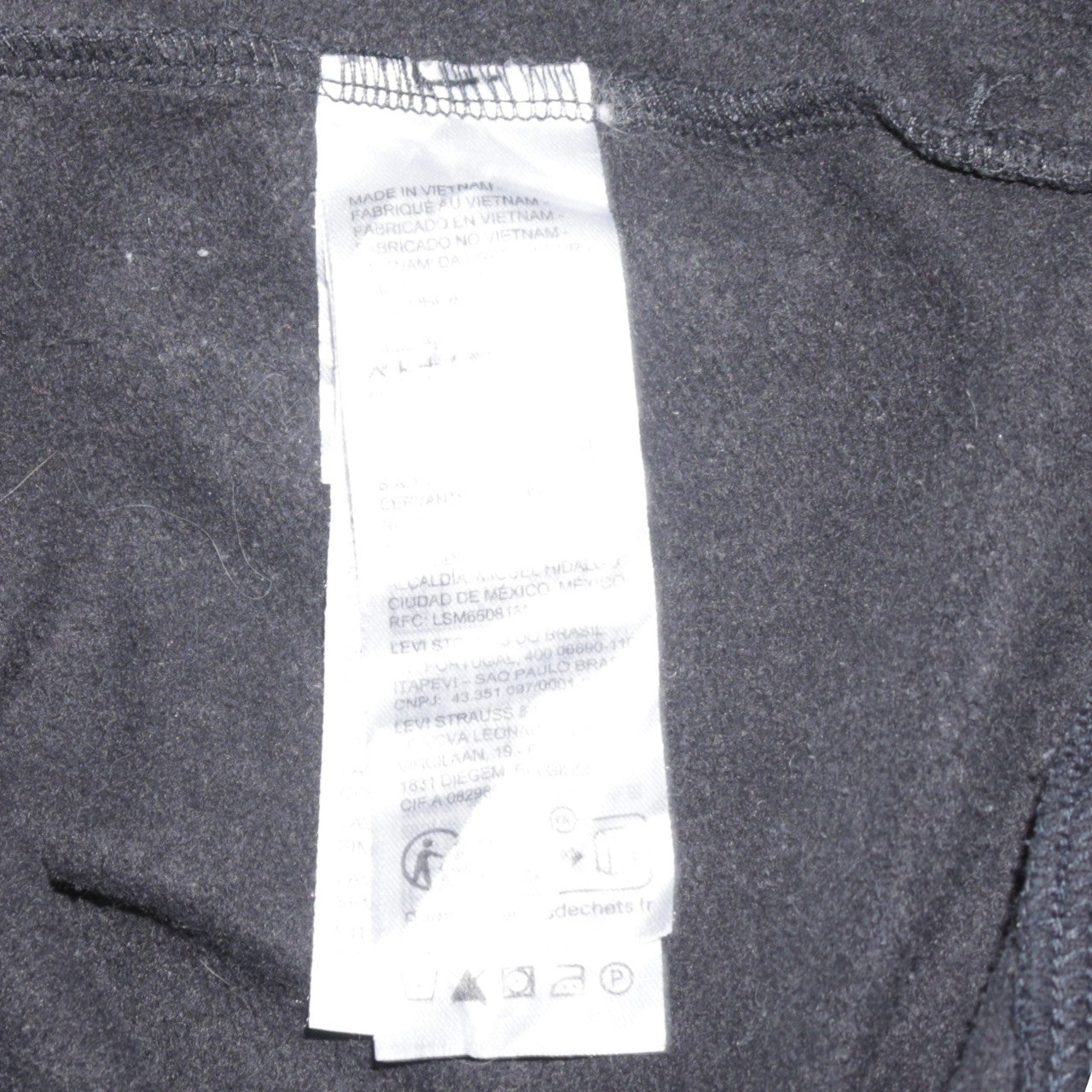 Levi's Men's Black Full Zip Logo Sweatshirt Size S