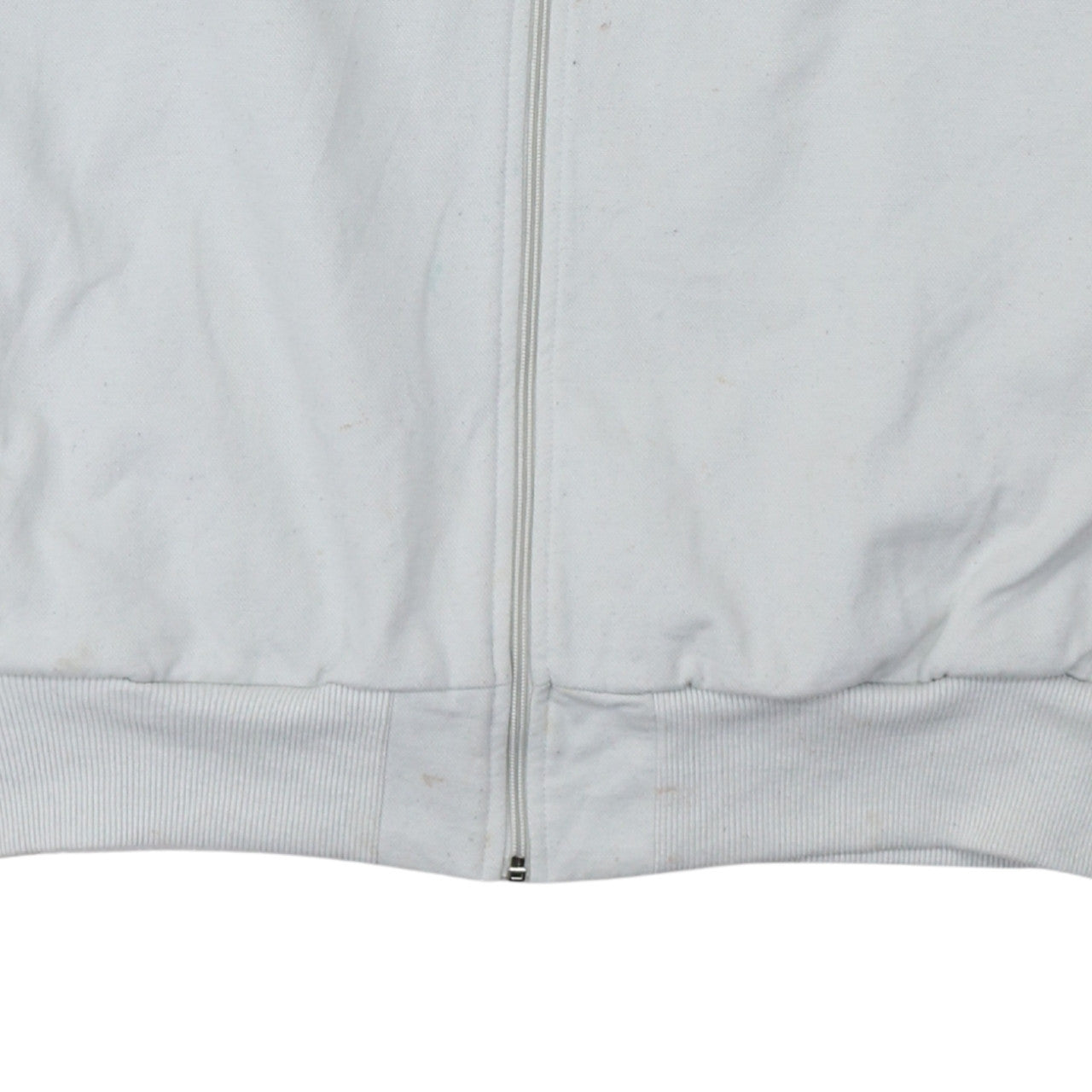 Puma Men's White Full Zip Sweatshirt L High Neck Logo Jacket