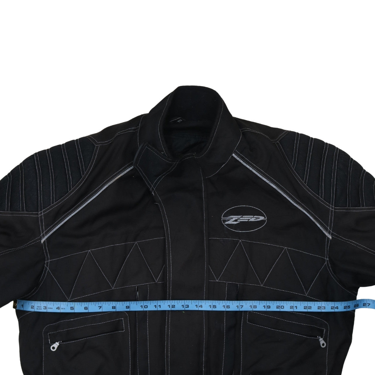 Zee Men's Black 3XL Waterproof Motorcycle Jacket with Belt