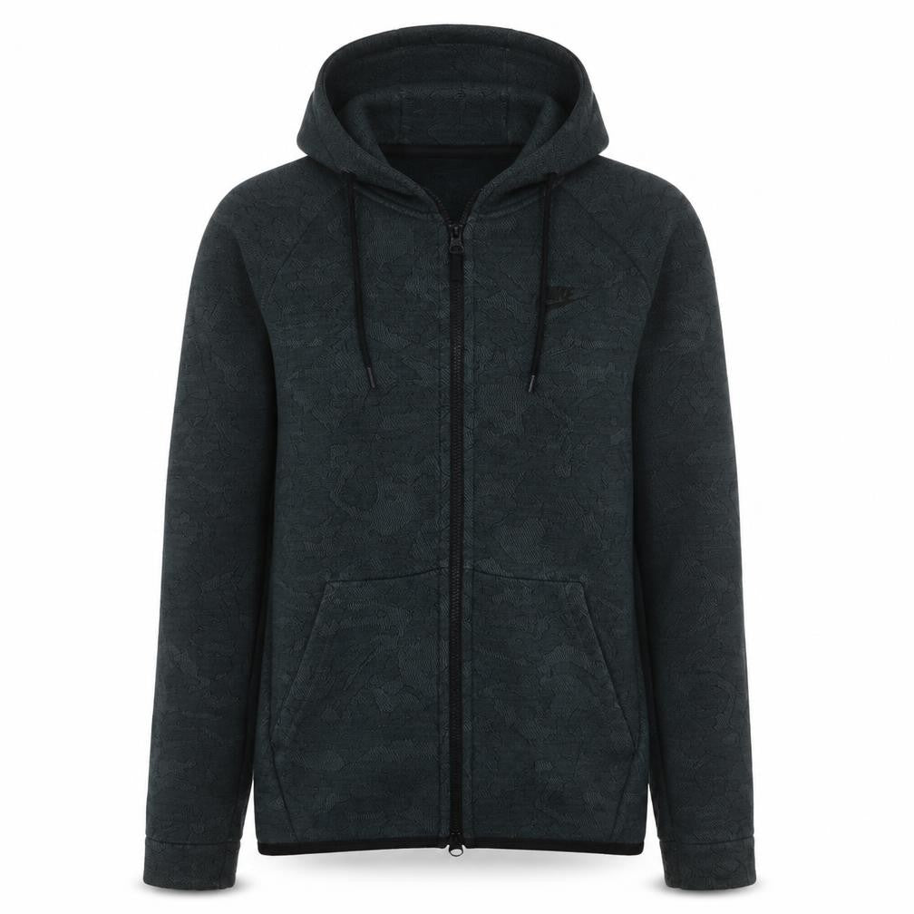 Nike Men's Black Full Zip Camouflage Hoodie Size M