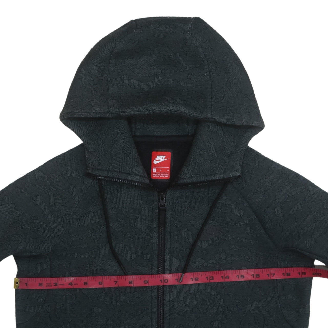 Nike Men's Black Full Zip Camouflage Hoodie Size M