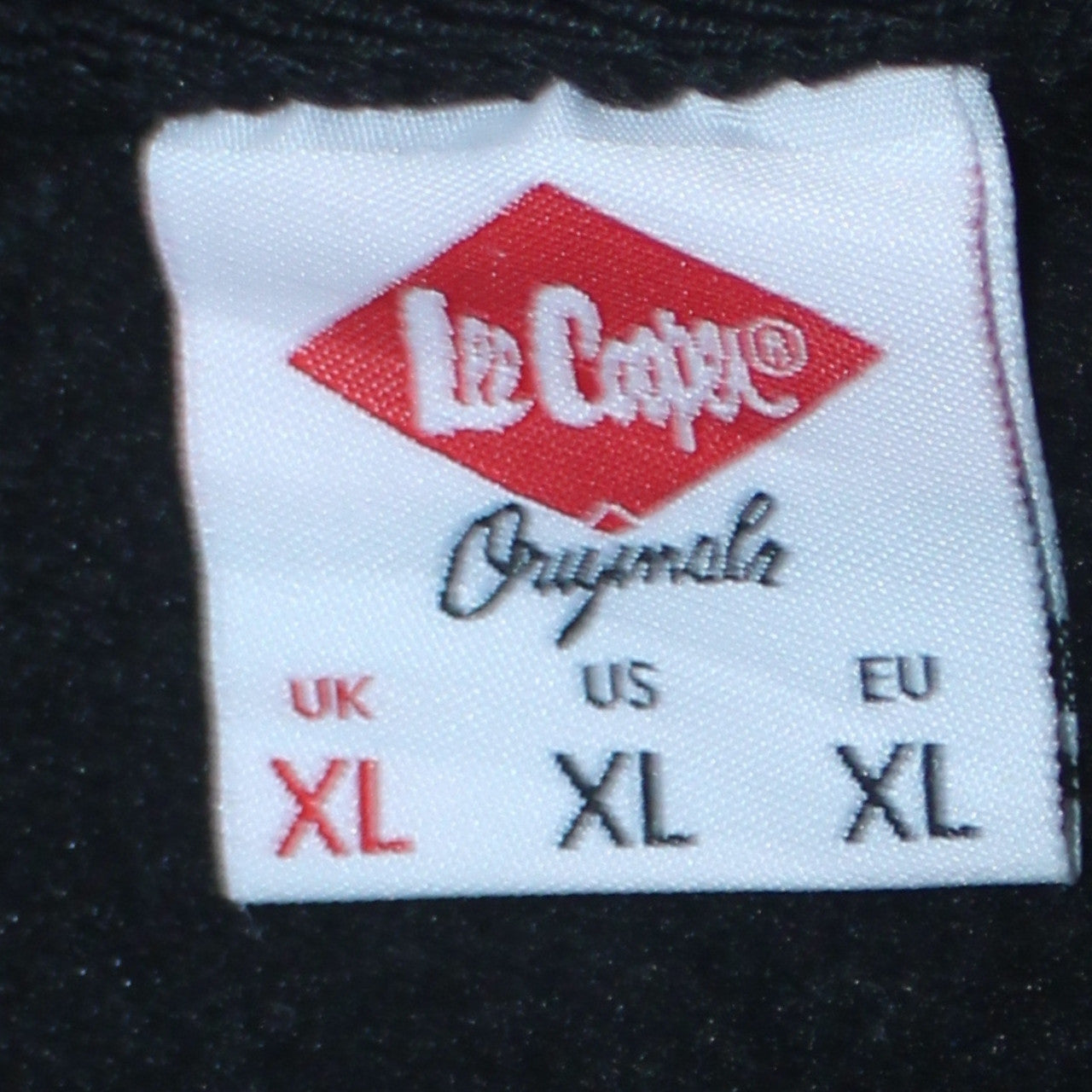 Lee Cooper Mens Black XL Full Zip Hoodie Sweatshirt