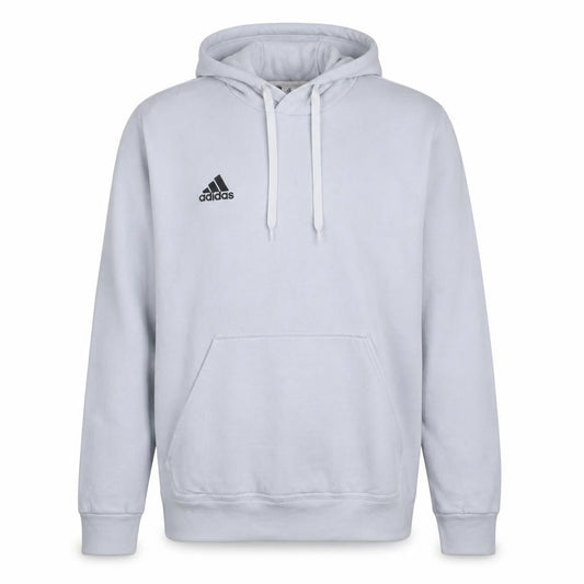 adidas Men's White Pullover Hoodie L Sports Fleece Logo