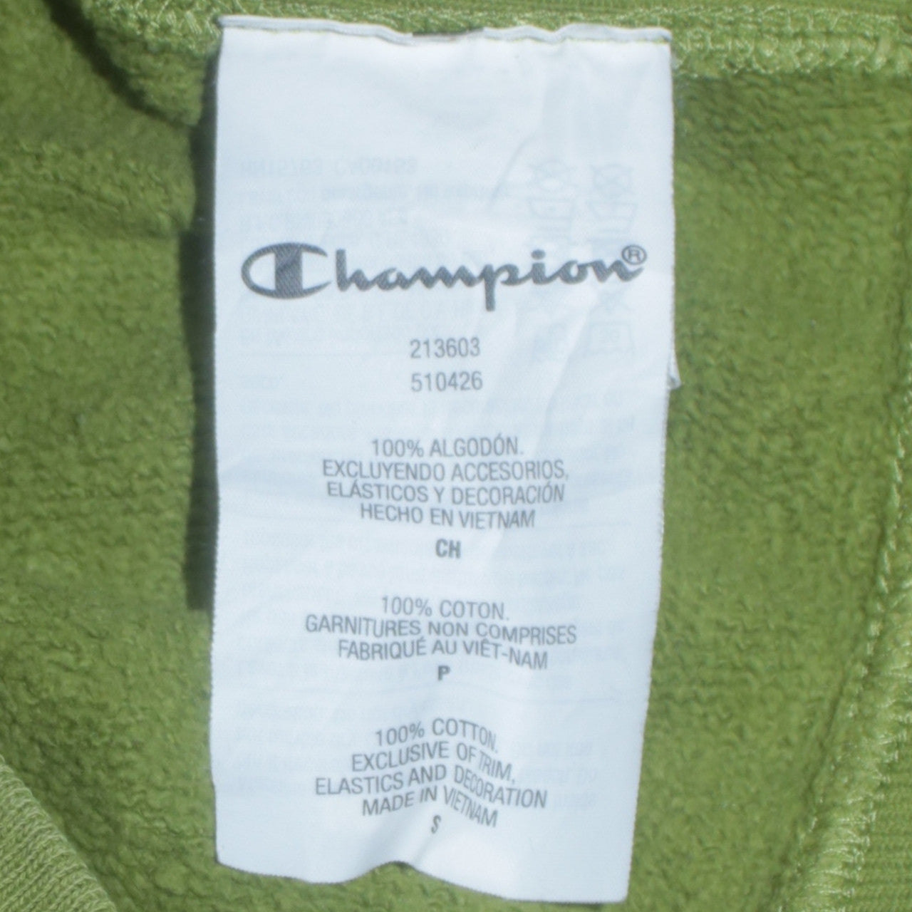 Champion Men's Green Reverse Weave Pullover Sweatshirt Small