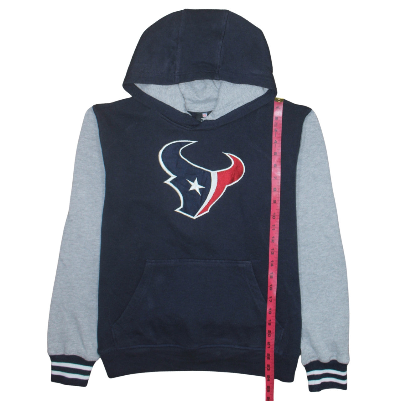 NFL Team Apparel Youth Navy Grey Hoodie XL Houston Texans Logo