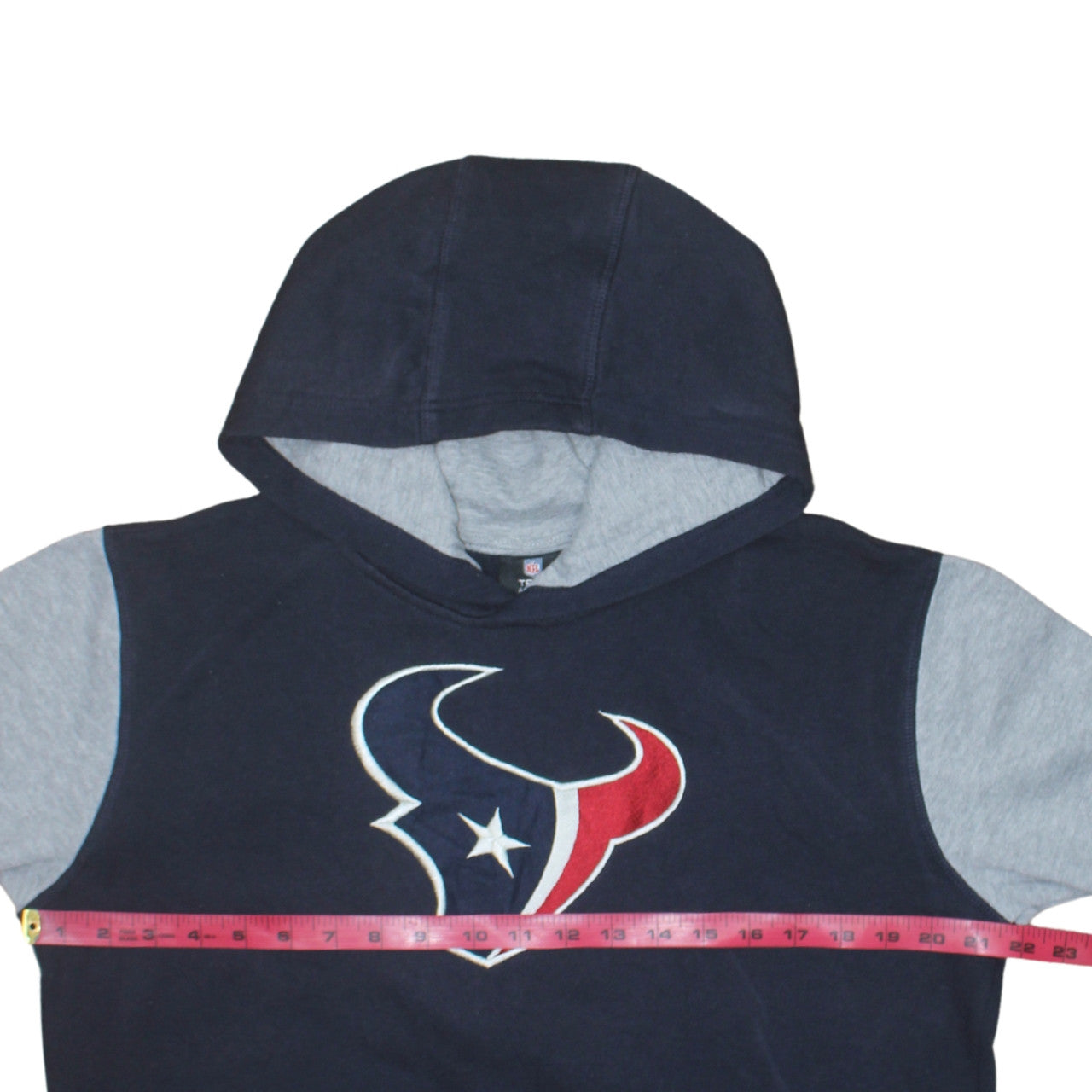 NFL Team Apparel Youth Navy Grey Hoodie XL Houston Texans Logo