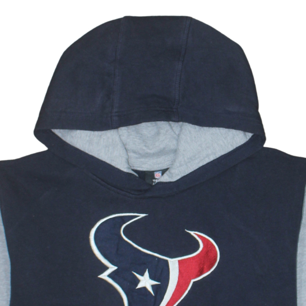 NFL Team Apparel Youth Navy Grey Hoodie XL Houston Texans Logo