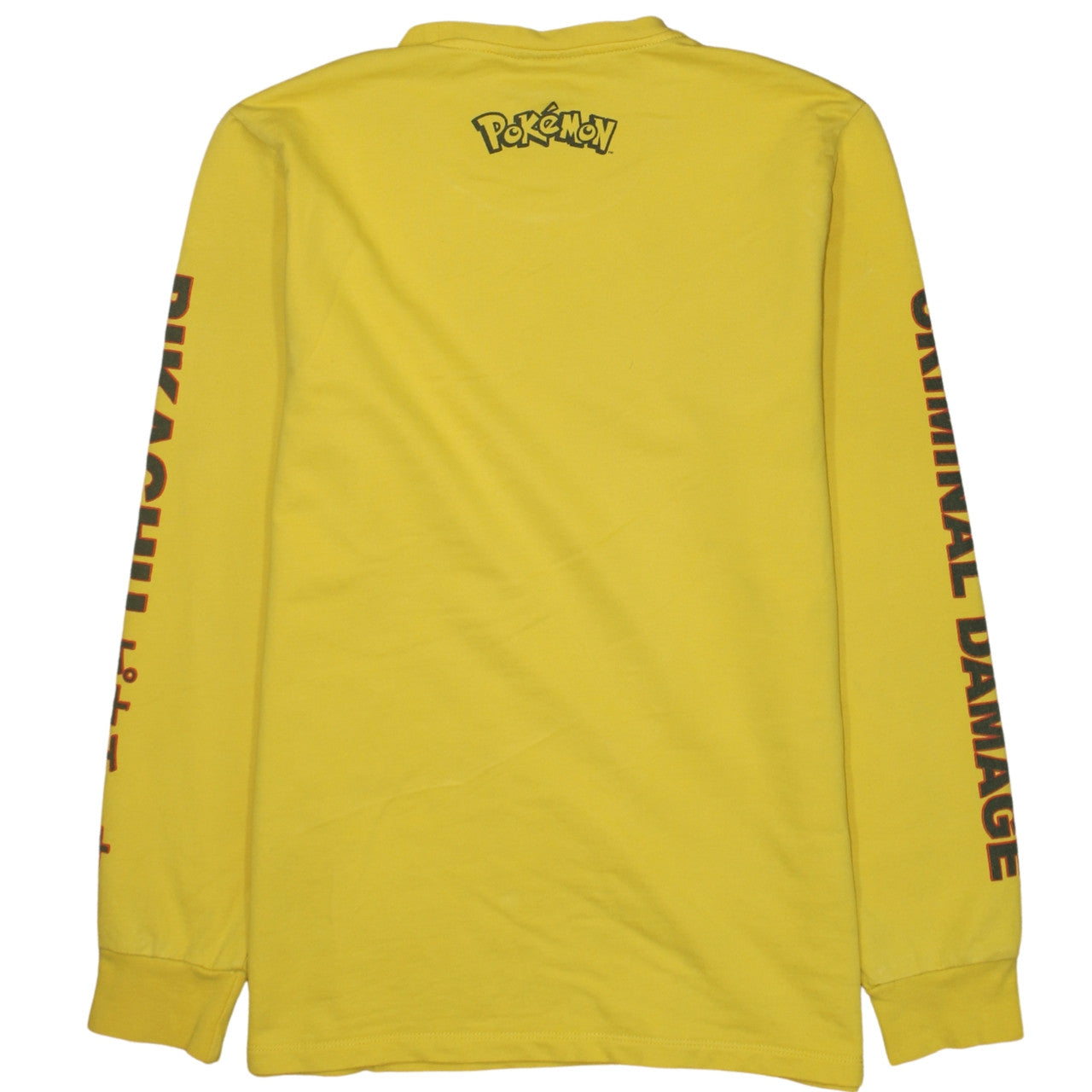 Criminal Damage Pokémon Pikachu Yellow Men's Sweatshirt Size S