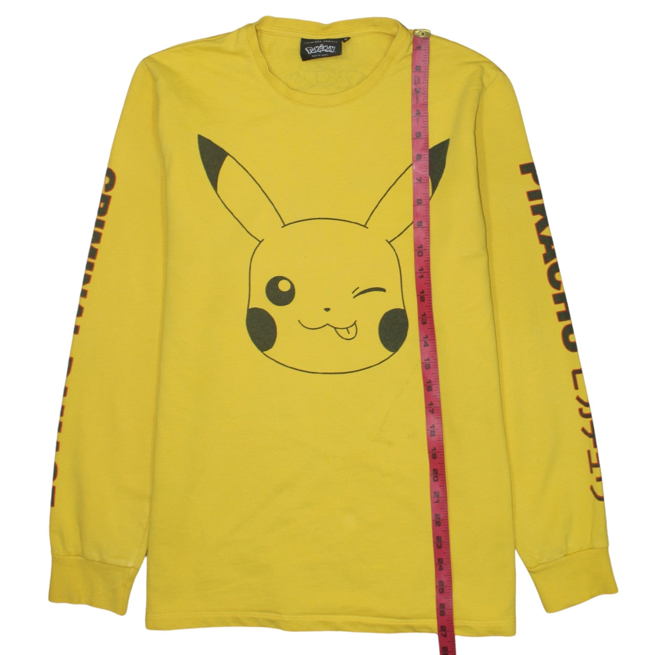 Criminal Damage Pokémon Pikachu Yellow Men's Sweatshirt Size S